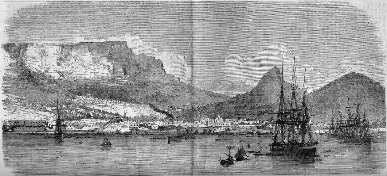 Kilátás Fokvárosra (Fokváros, Fokváros), Dél-Afrika alkotó: French School