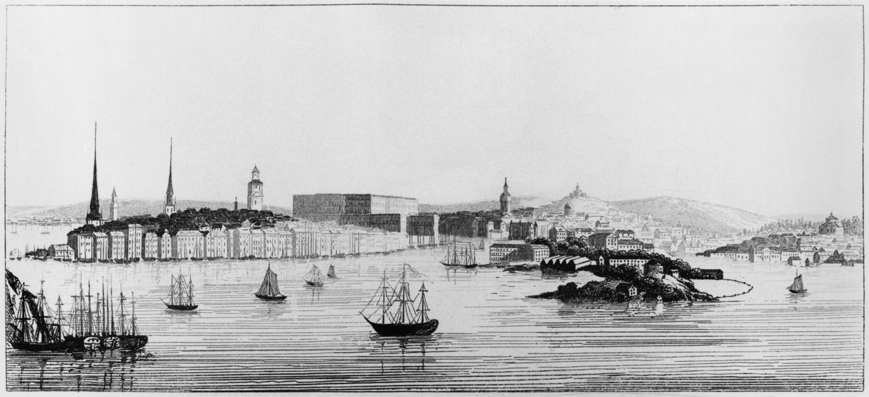 Stockholm látképe, 1841 alkotó: French School