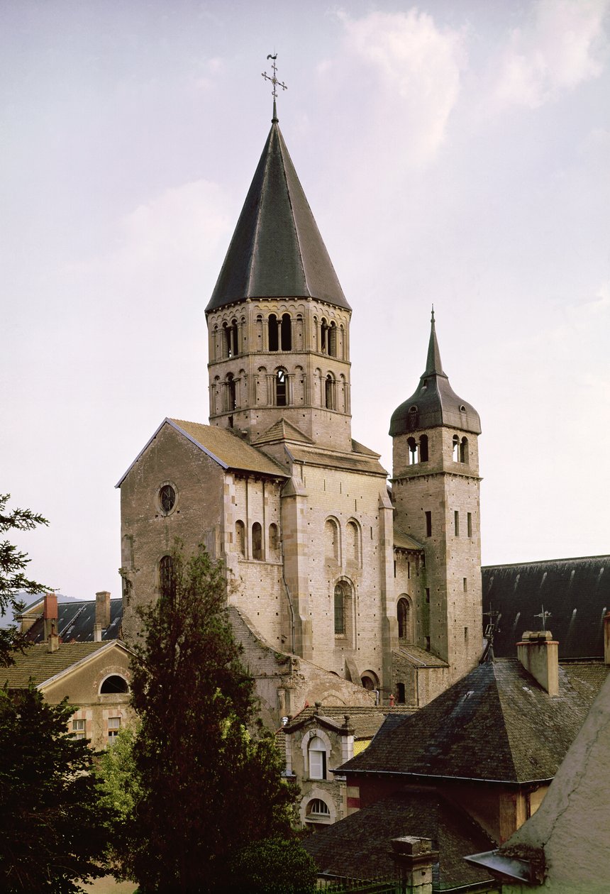 Kilátás az apátsági templom Clocher de lEau Benite-jére, 1088-1130 alkotó: French School