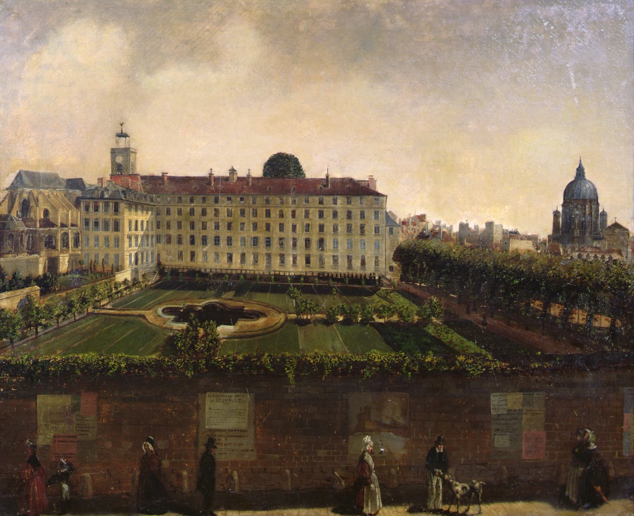 Kilátás az Institut National des Jeunes Sourds-ra, Párizs, 1840 körül (olaj, vászon) alkotó: French School