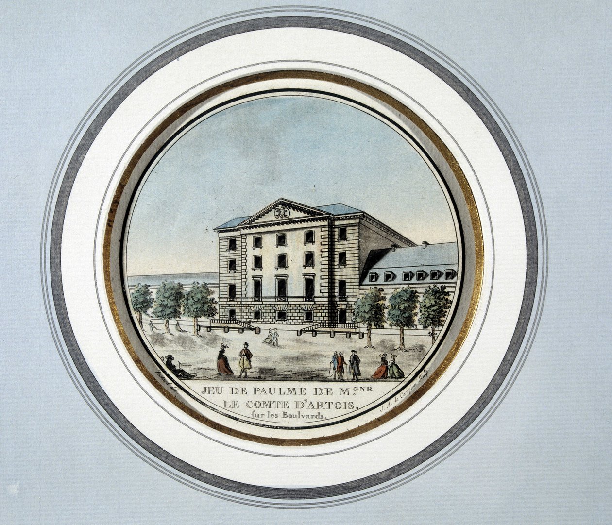 Monsignor, Artois gróf képe a Jeu de Paume-ról - litográfia alkotó: French School