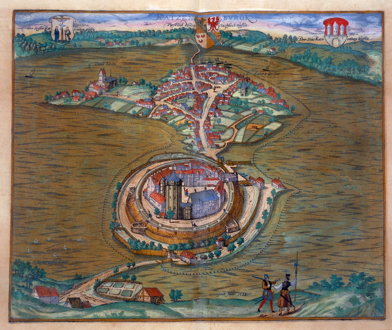 Kilátás a Place de Louis le Grandra, az egyik szoba Monseigneur le Dauphin házassága alkalmából épült (101866 részlet) (színes metszet) alkotó: French School