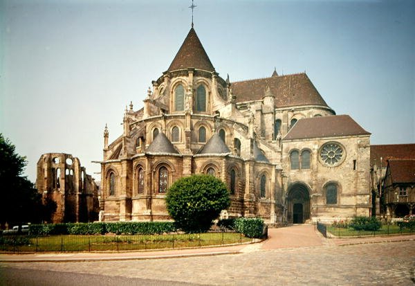 A Notre-Dame katedrális apszisának nézete, épült 1150-1220 körül. alkotó: French School