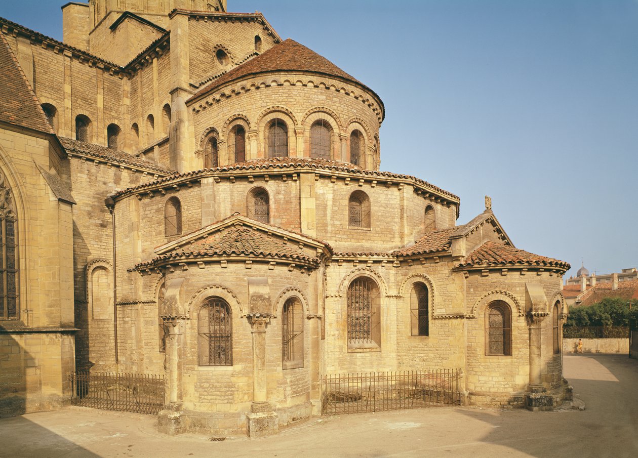 Kilátás a chevetre, burgundi iskola alkotó: French School