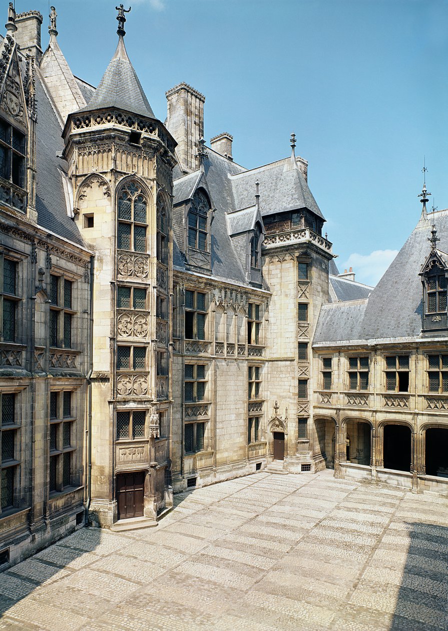 Kilátás a belső udvarra, 1443-51 alkotó: French School
