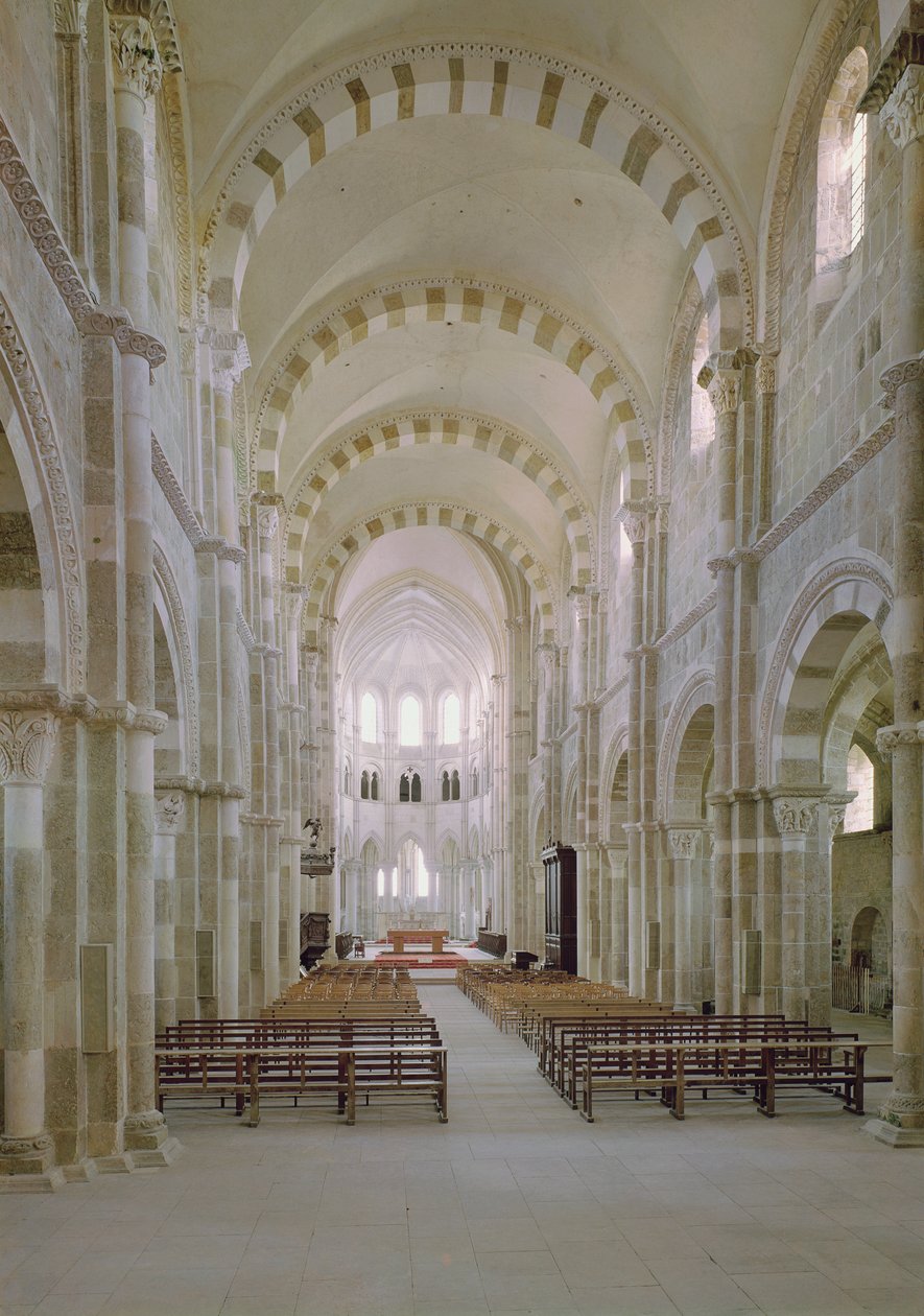 Kilátás a hajó belsejére, 1120-50 körül alkotó: French School
