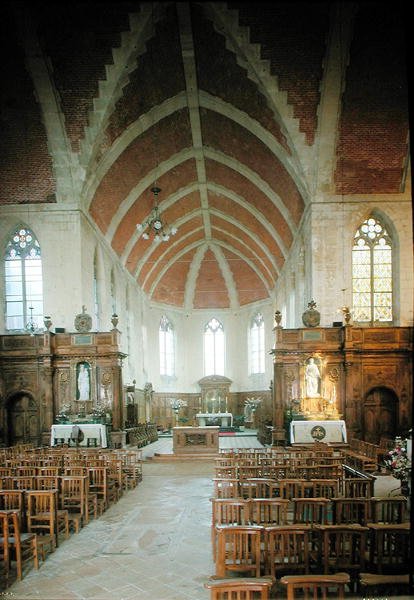 Kilátás a hajóra a kórus felé, 1310-13 alkotó: French School