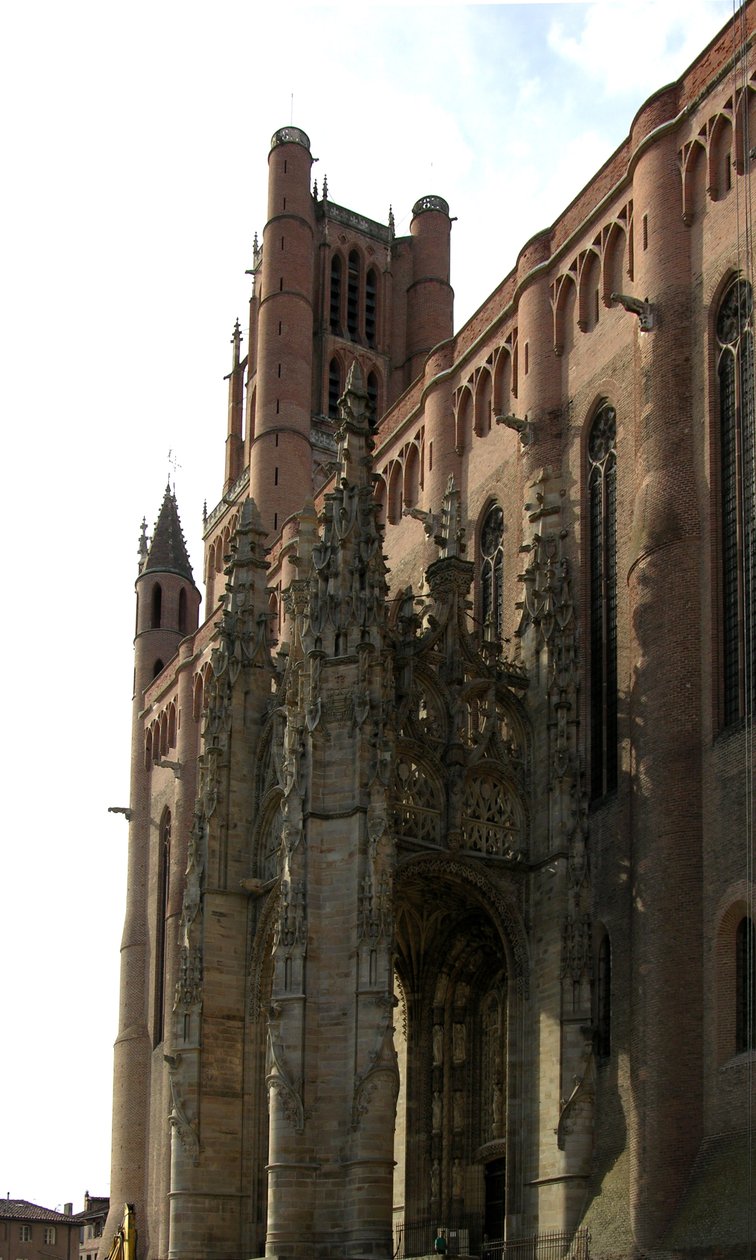 Jobb oldali kilátás a baldachinos tornáccal alkotó: French School