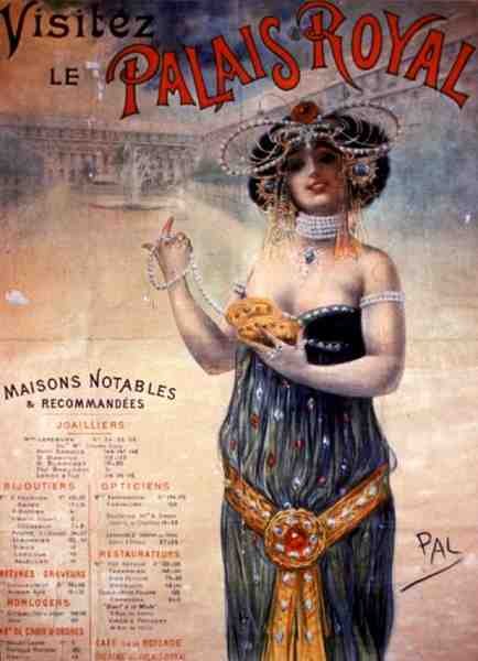 "Látogassa meg a Palais Royalt", Párizs (színes litó) alkotó: French School