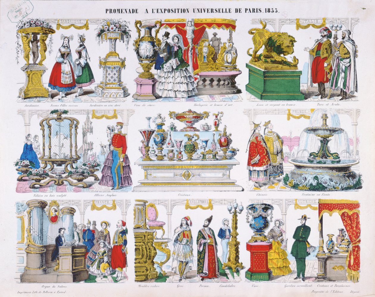 Az Exposition Universelle látogatói 1855-ben alkotó: French School