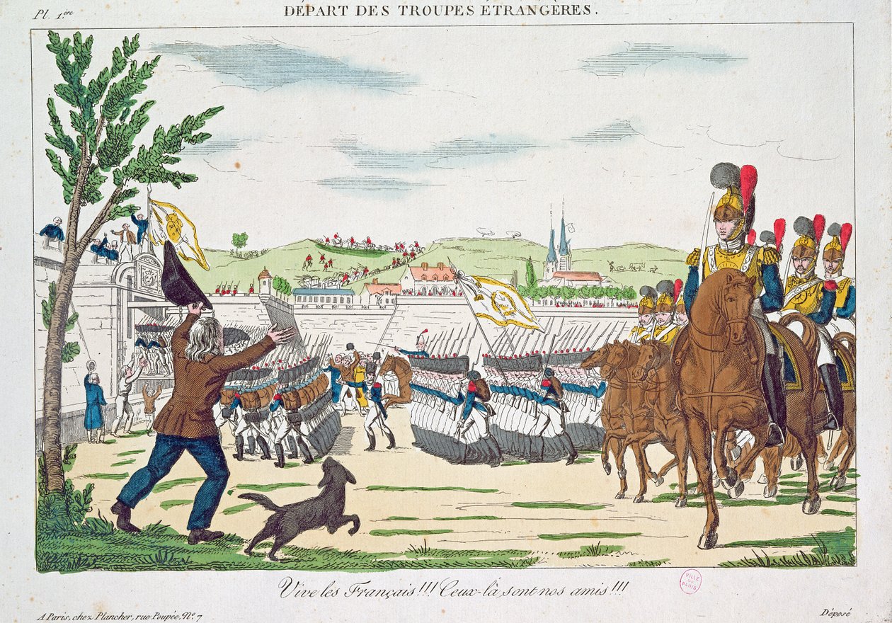 Éljenek a franciák!, Külföldi csapatok távozása, 1818 alkotó: French School
