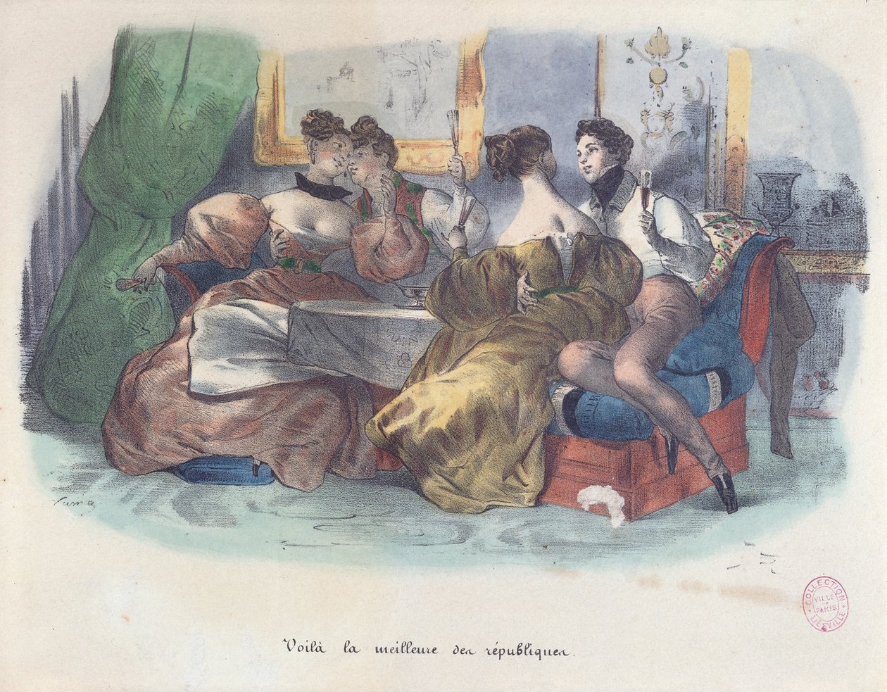Tessék, a köztársaságok legjobbjai, az 1848-as forradalom karikatúrája alkotó: French School