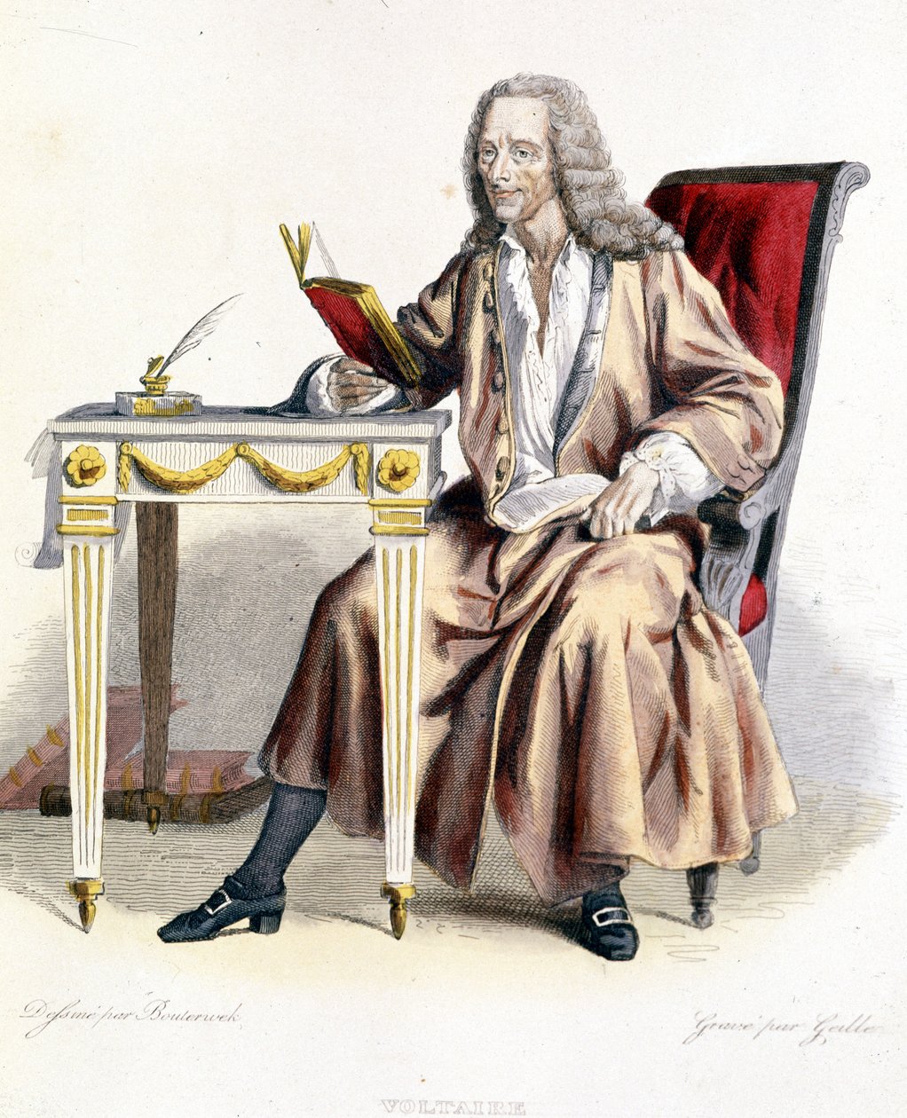 Voltaire – Ed. Mennechet: „A francia Plutarch” alkotó: French School