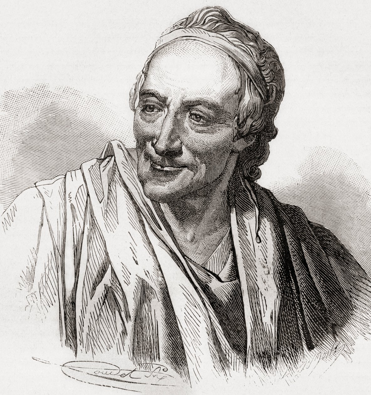 Voltaire, Franciaország történelméből, 1880 körül alkotó: French School