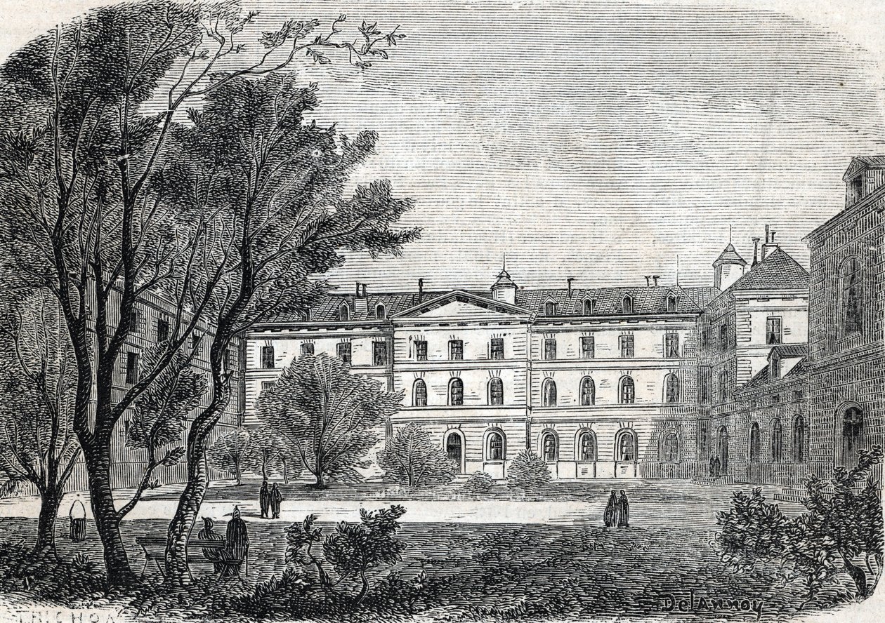 “Kilátás a párizsi Pietie kórházra” alkotó: French School