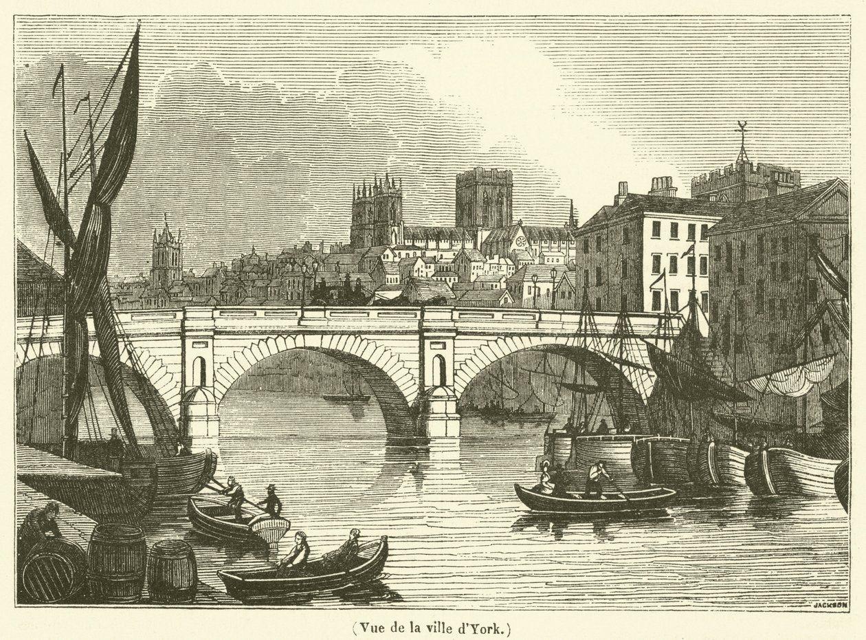 York városának látképe (metszet) alkotó: French School