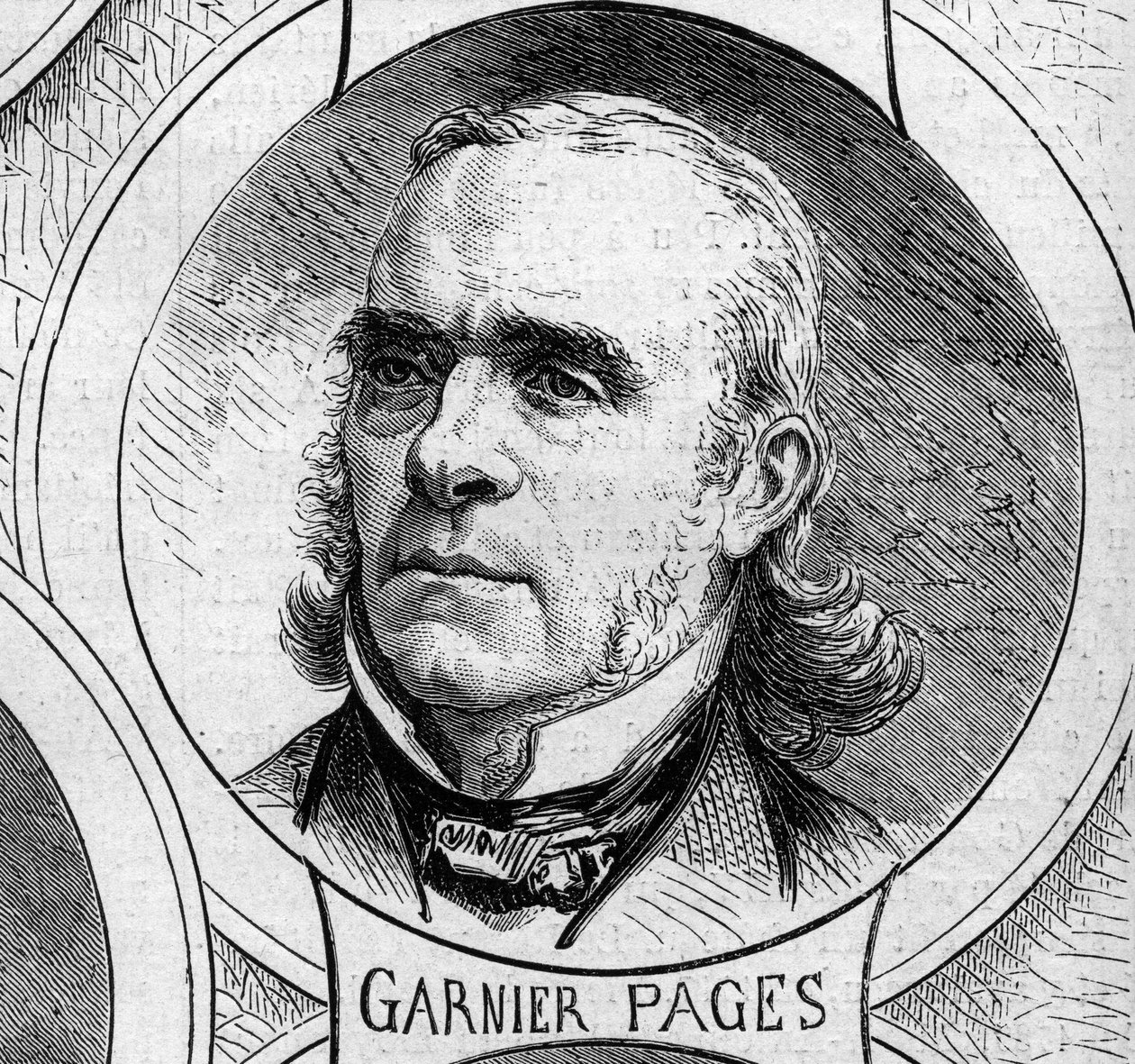 1870-es háború – Nemzetvédelmi kormány: Louis Antoine Garnier Pages (Garnier-Pages) (1803-1878), az 1870-es ideiglenes kormány tagjának portréja. Metszet a „” Le Monde Illustré” 706. számában, október 22. alkotó: French School