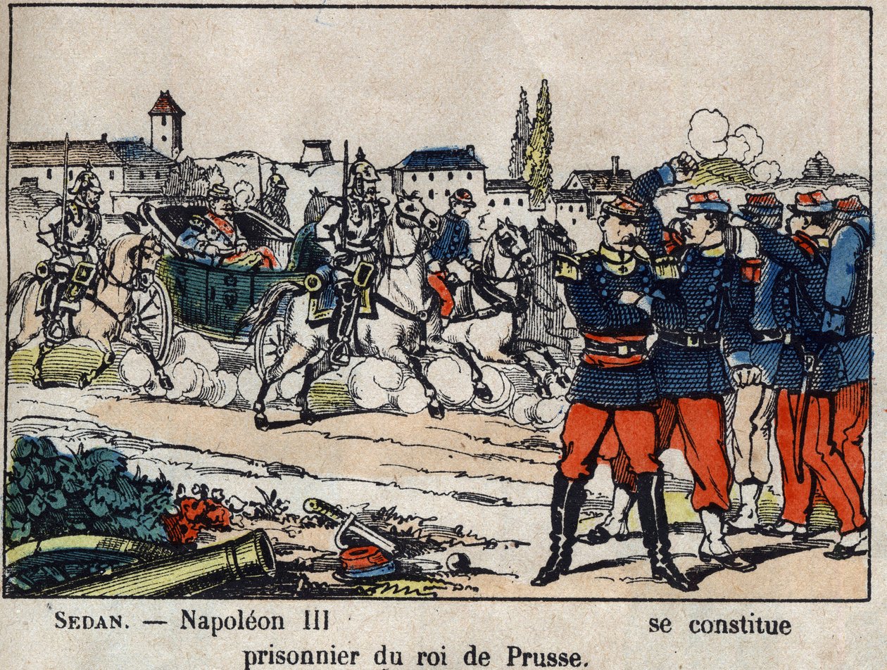 1870-es háború Franciaország és Poroszország között: A sedani csata, III. Napóleon császár (Louis Napoleon Bonaparte alkotó: French School