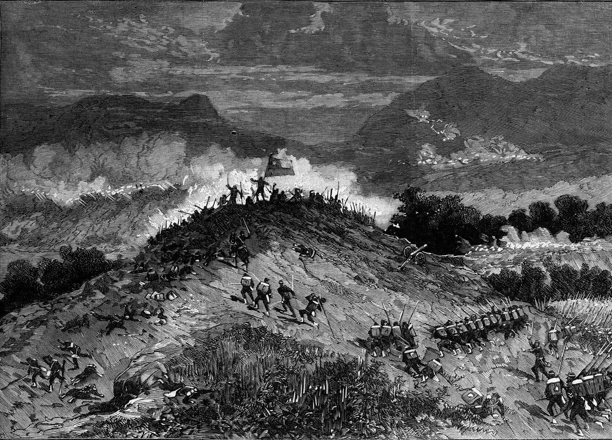 Csendes-óceáni háború (1879-1884) Peru, Bolívia és Chile között – Los Angeles-i csata – március 22. alkotó: French School