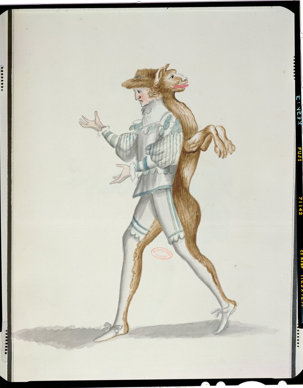Vérfarkas jelmez Jean-Baptiste Lully (1632-87) Ballet de la Nuithoz, XIV. Lajos táncolta, 1653. február 23. (papíron wc) alkotó: French School
