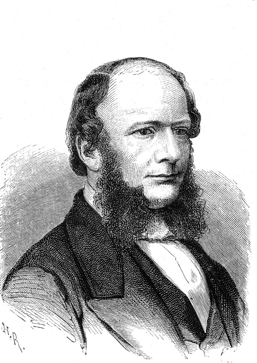 Werner Von SIEMENS (1816-1892), német feltaláló és iparos (elektromos távíró). Metszet 1868 alkotó: French School