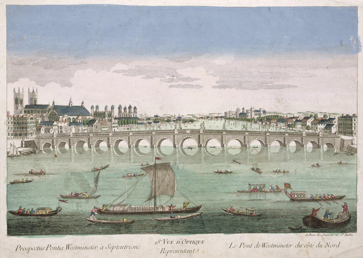 Westminster Bridge, London alkotó: French School