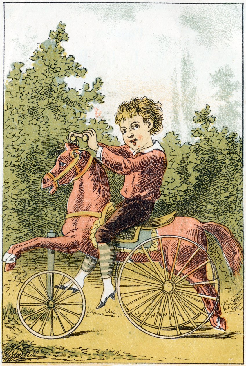 Amikor a lovat játszunk, azt mondjuk: U U U U U U U U DA DA - „Alphabet des petits savants”, 19. század vége (kromolitográfia) alkotó: French School