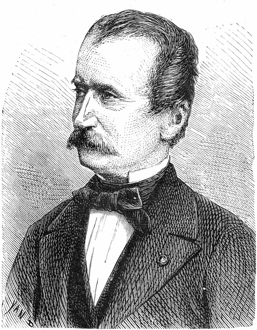 Wilhelm von Engerth (1814-1884) osztrák mérnök (motor), metszet alkotó: French School