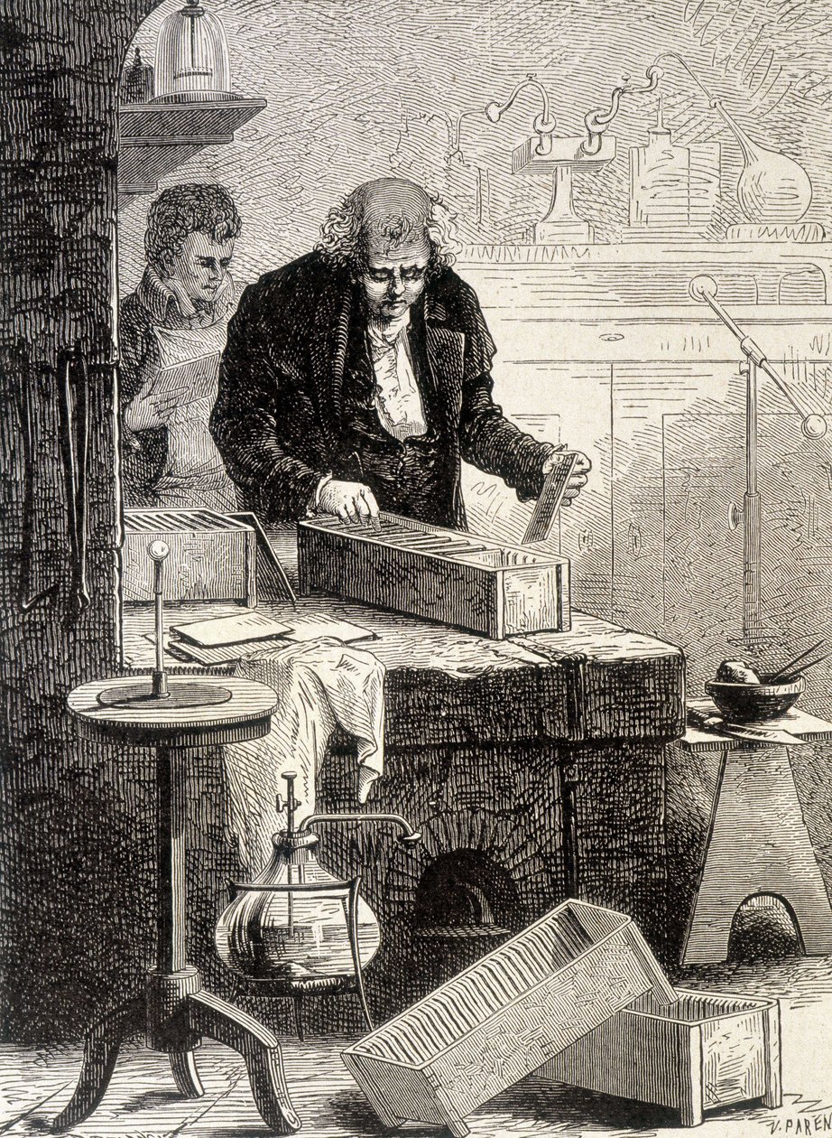 William Cruickshank megépítette a vályúkat – a „tudomány Albumában”; jeles tudósok; Nagy felfedezések””” 1896. alkotó: French School