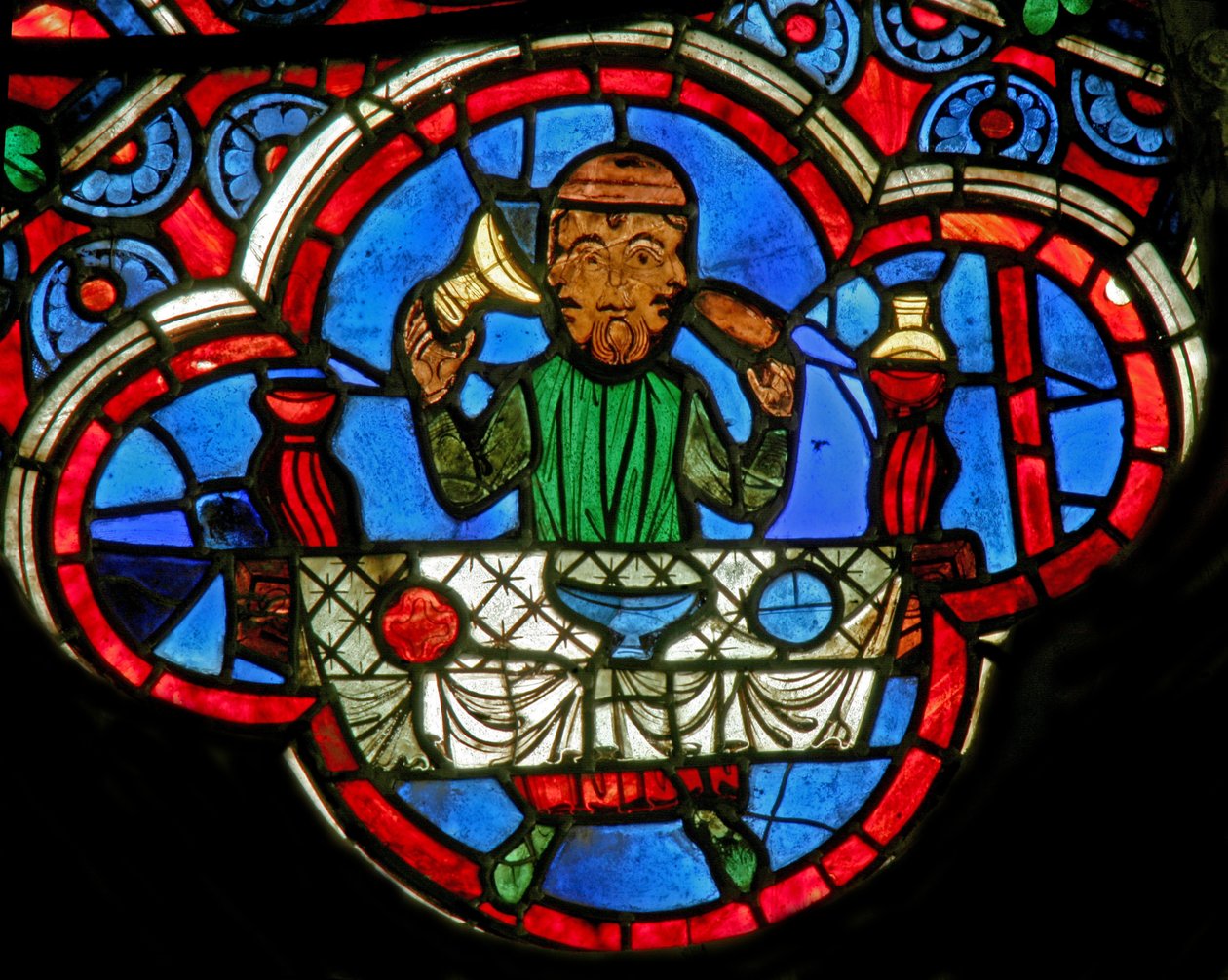 Window Ew a hónapok munkásait ábrázolva.január alkotó: French School