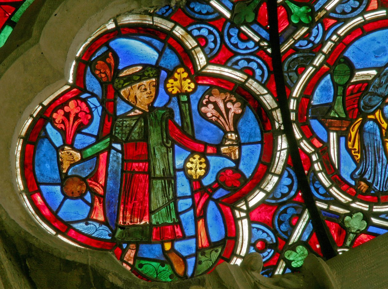 A hónapok munkásait ábrázoló Window Ew: április alkotó: French School