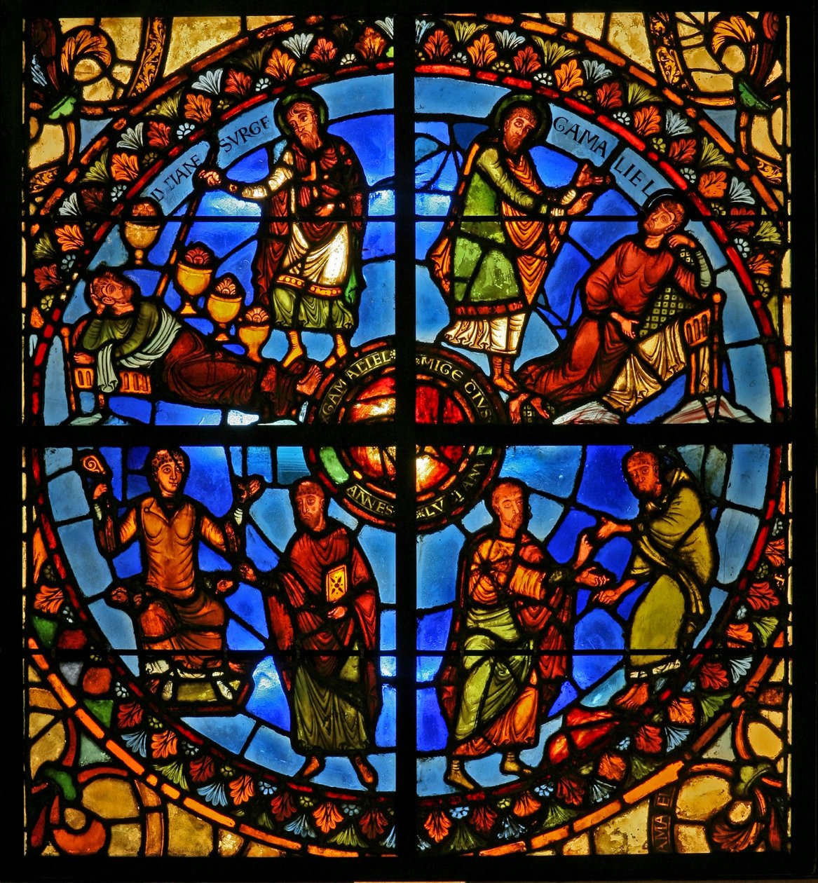 Window Treasury-D, amely a Szent István-ereklyék történetét ábrázolja alkotó: French School