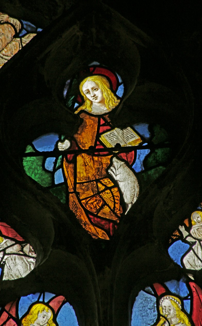 Szent Ágnest ábrázoló ablak, 1505-10 alkotó: French School