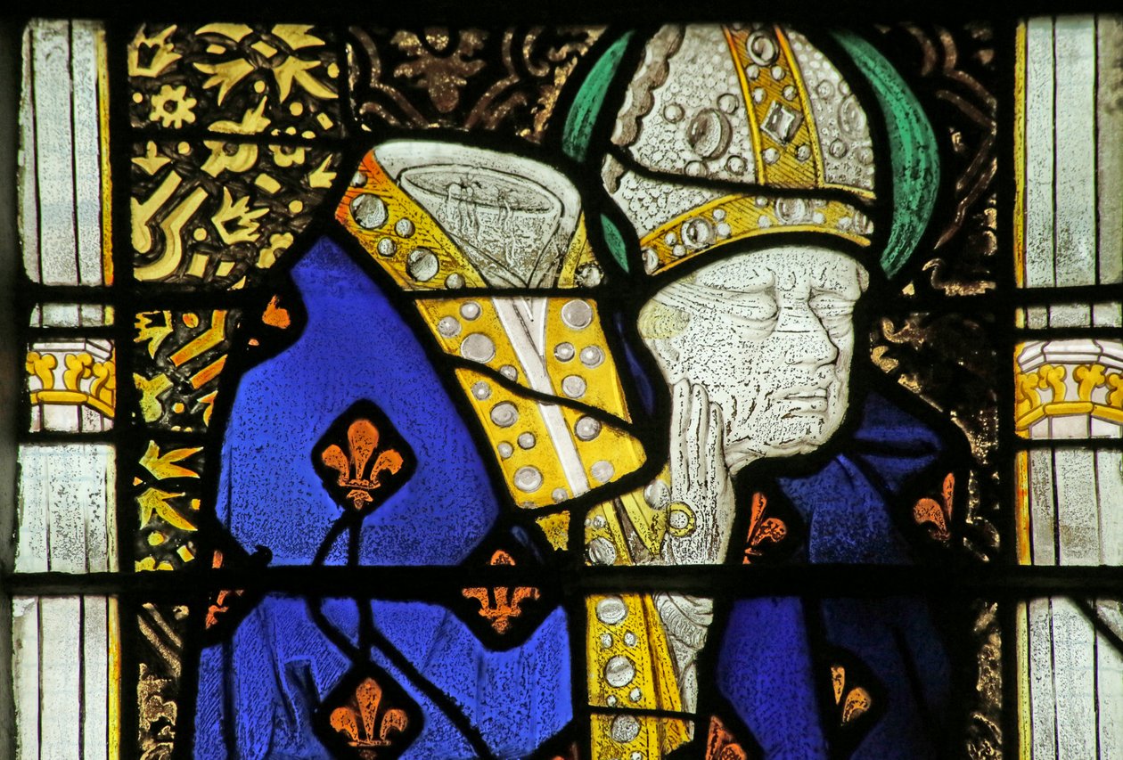 St Denist ábrázoló ablak, 1460 körül alkotó: French School