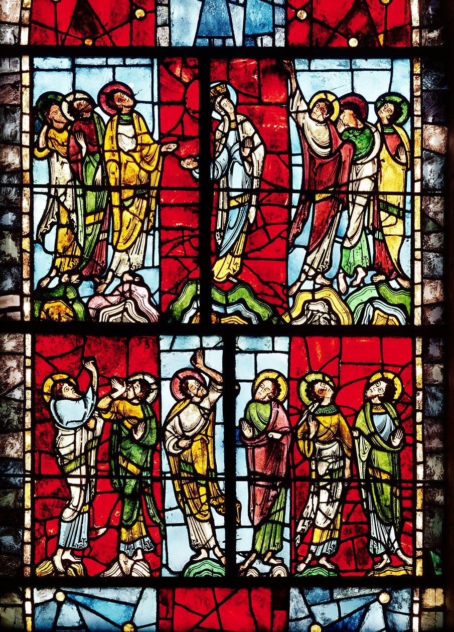 Felemelkedést ábrázoló ablak, 1145 körül alkotó: French School