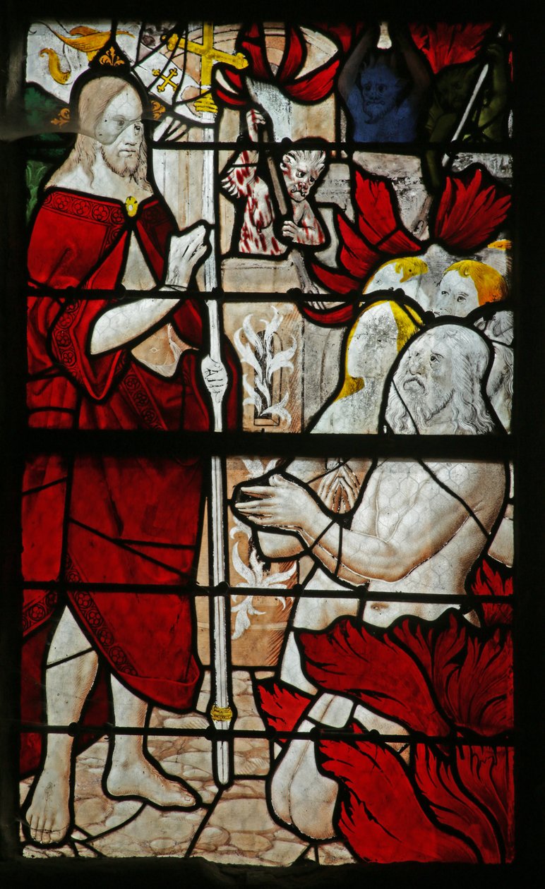A pokol megrázkódtatását ábrázoló ablak, 1505-10 alkotó: French School