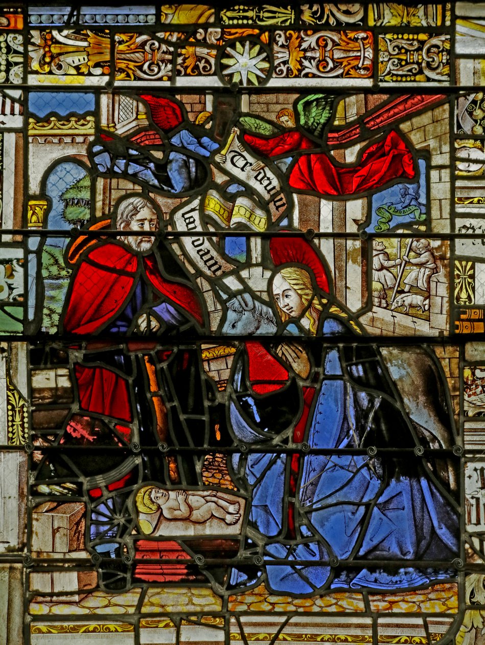 A Születést ábrázoló ablak alkotó: French School