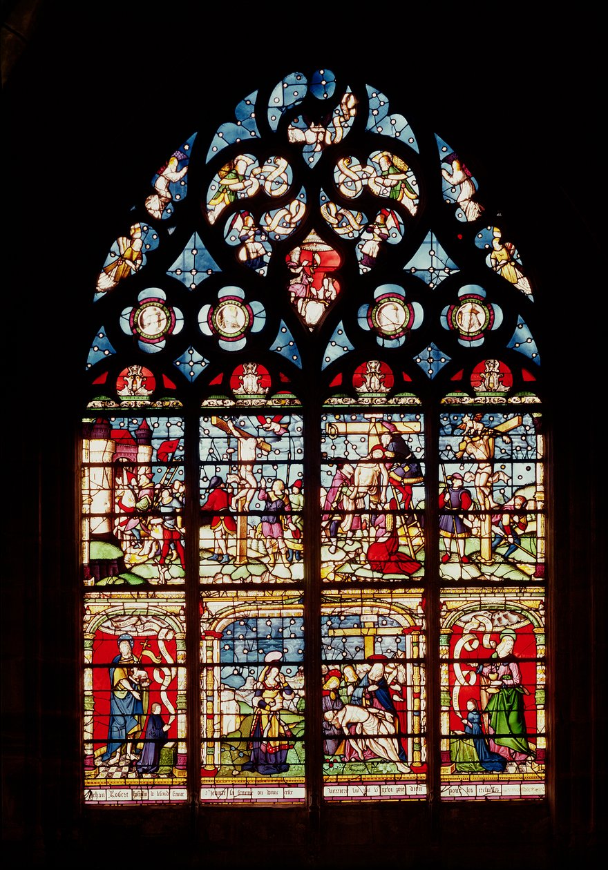 Krisztus szenvedését ábrázoló ablak alkotó: French School
