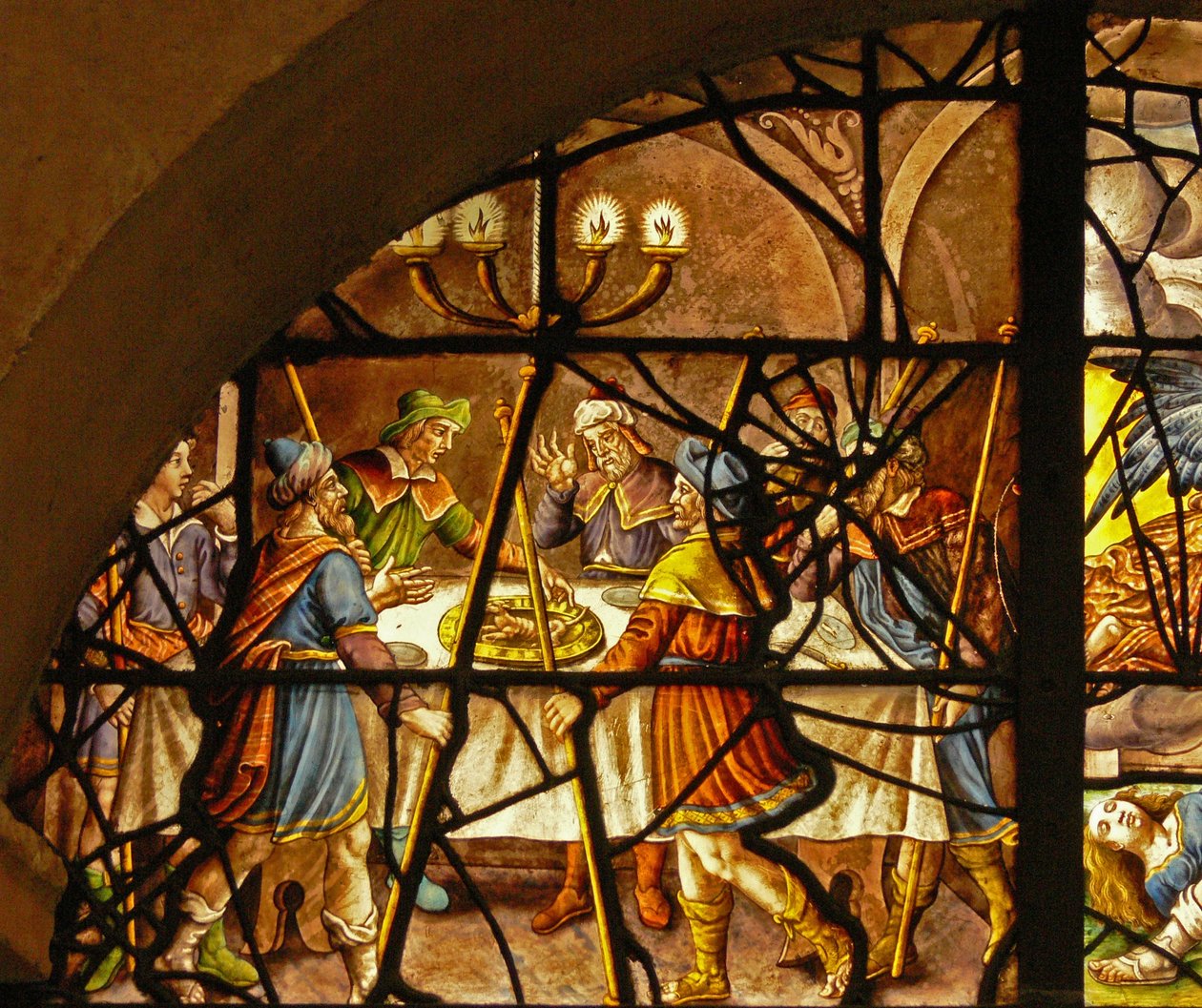 A Charnier ablaka (6. sz.), amely a húsvétot ábrázolja alkotó: French School