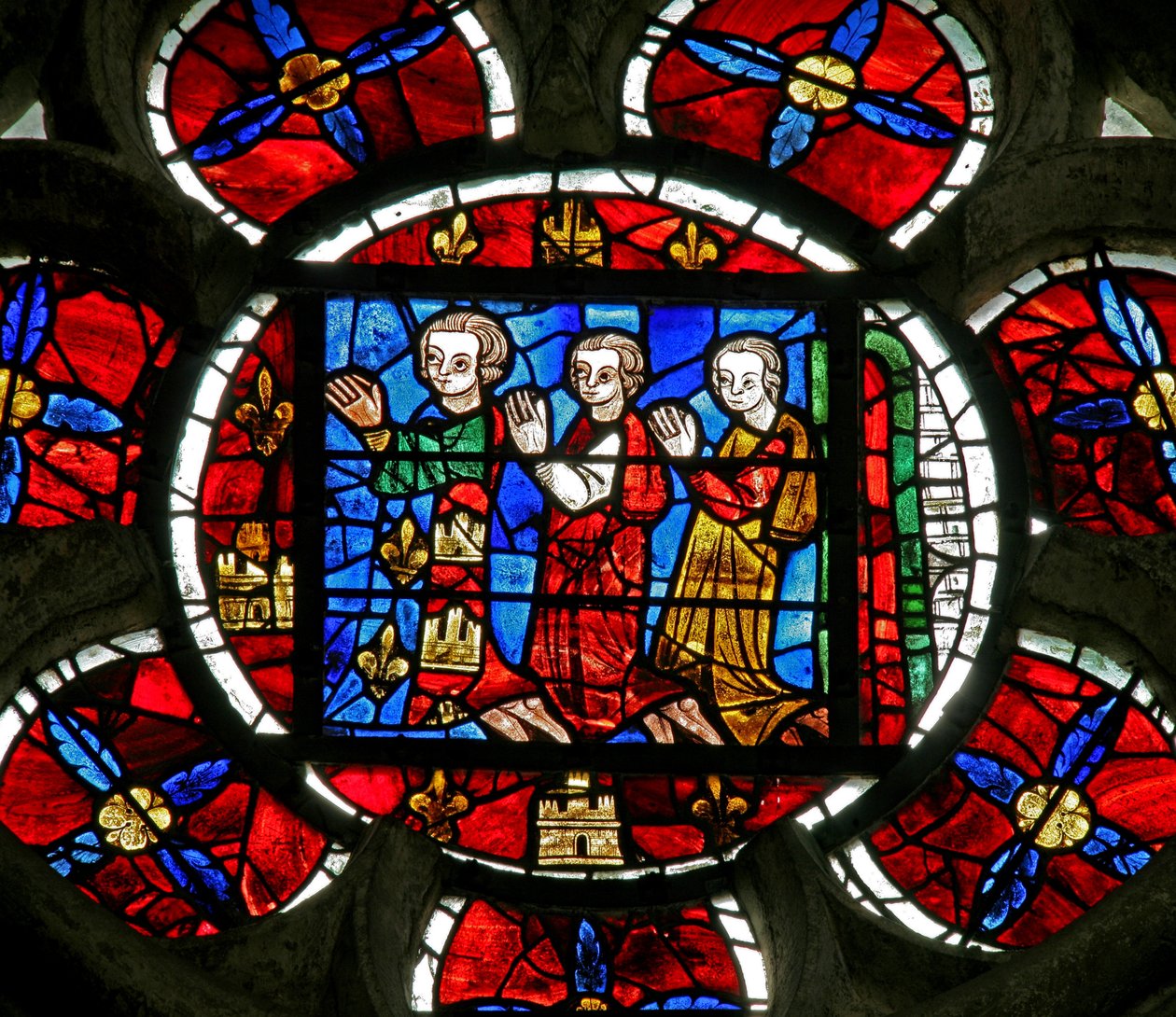 A n3. ablak egy donort ábrázol – Alphonse de Poitiers és a család alkotó: French School