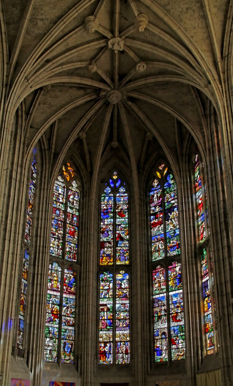 A w0 ablak a w1, w1 és w2 Apse ablakokat ábrázolja alkotó: French School