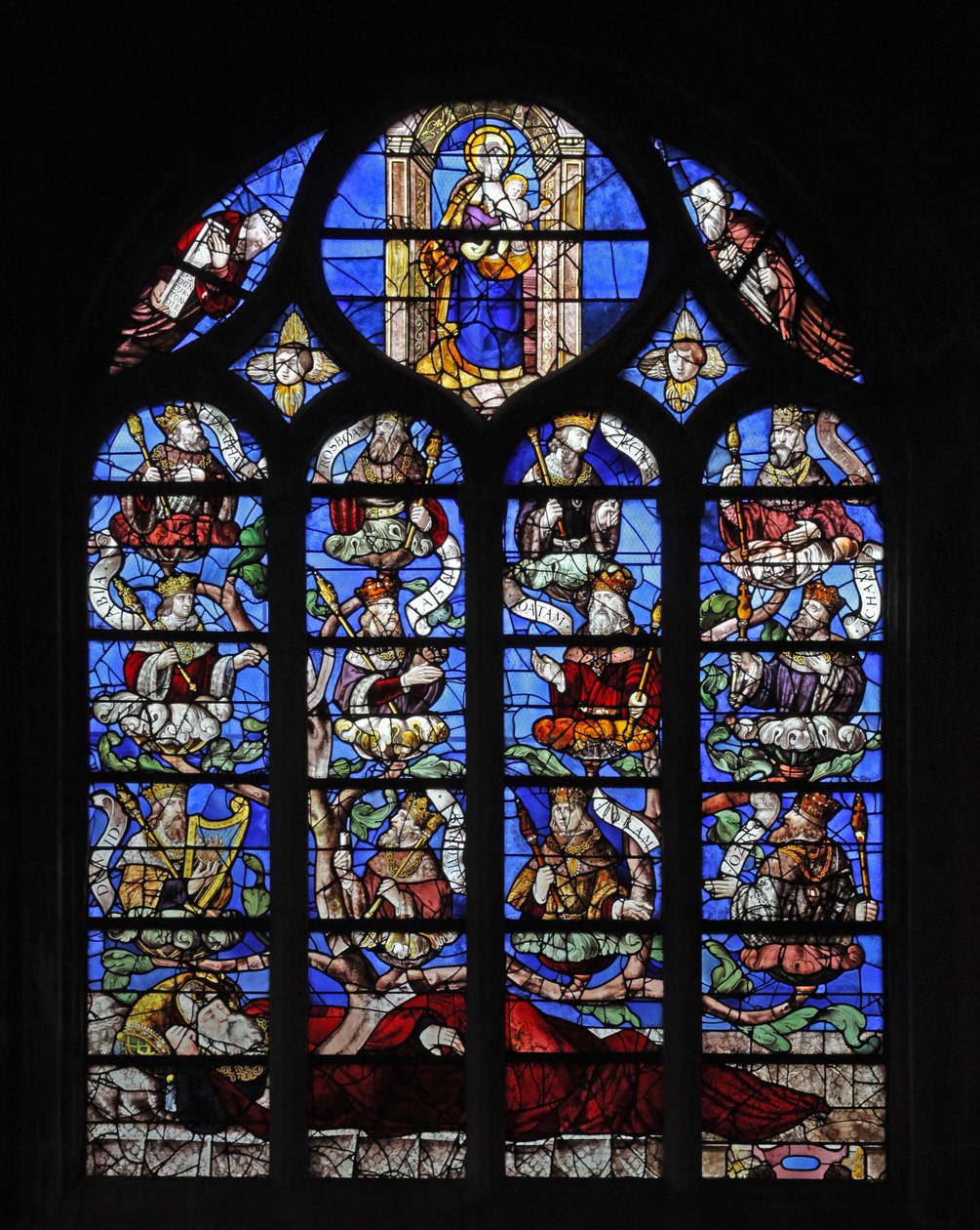 A Jesse fáját ábrázoló w10 ablak alkotó: French School