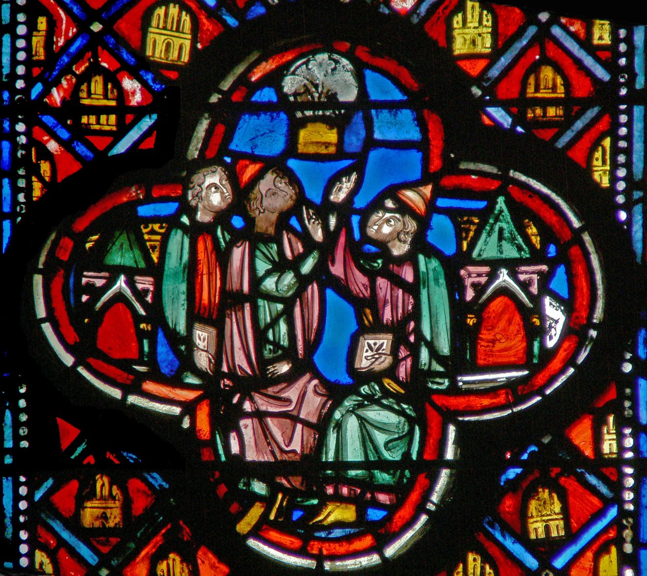 Window w10 a cédrusfa látomása Ez XVII 22 alkotó: French School