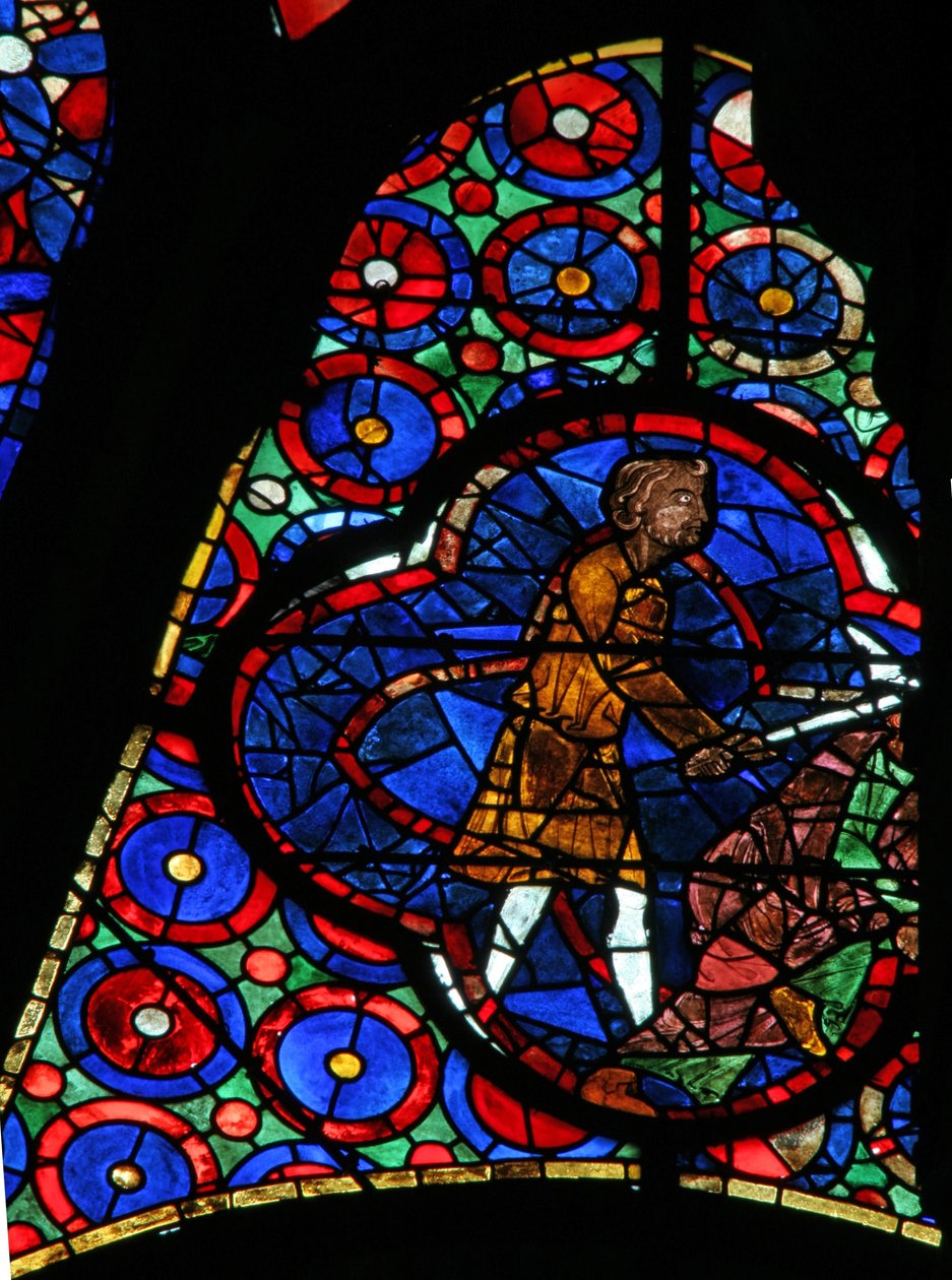 A w115 ablak, amely Káin megöli Ábelt alkotó: French School