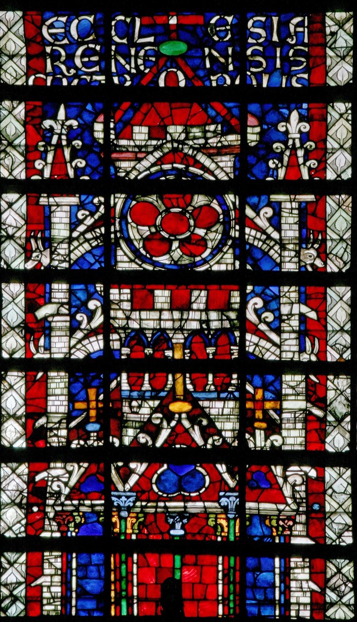 A w118-as ablak a reimsi katedrálist ábrázolja alkotó: French School