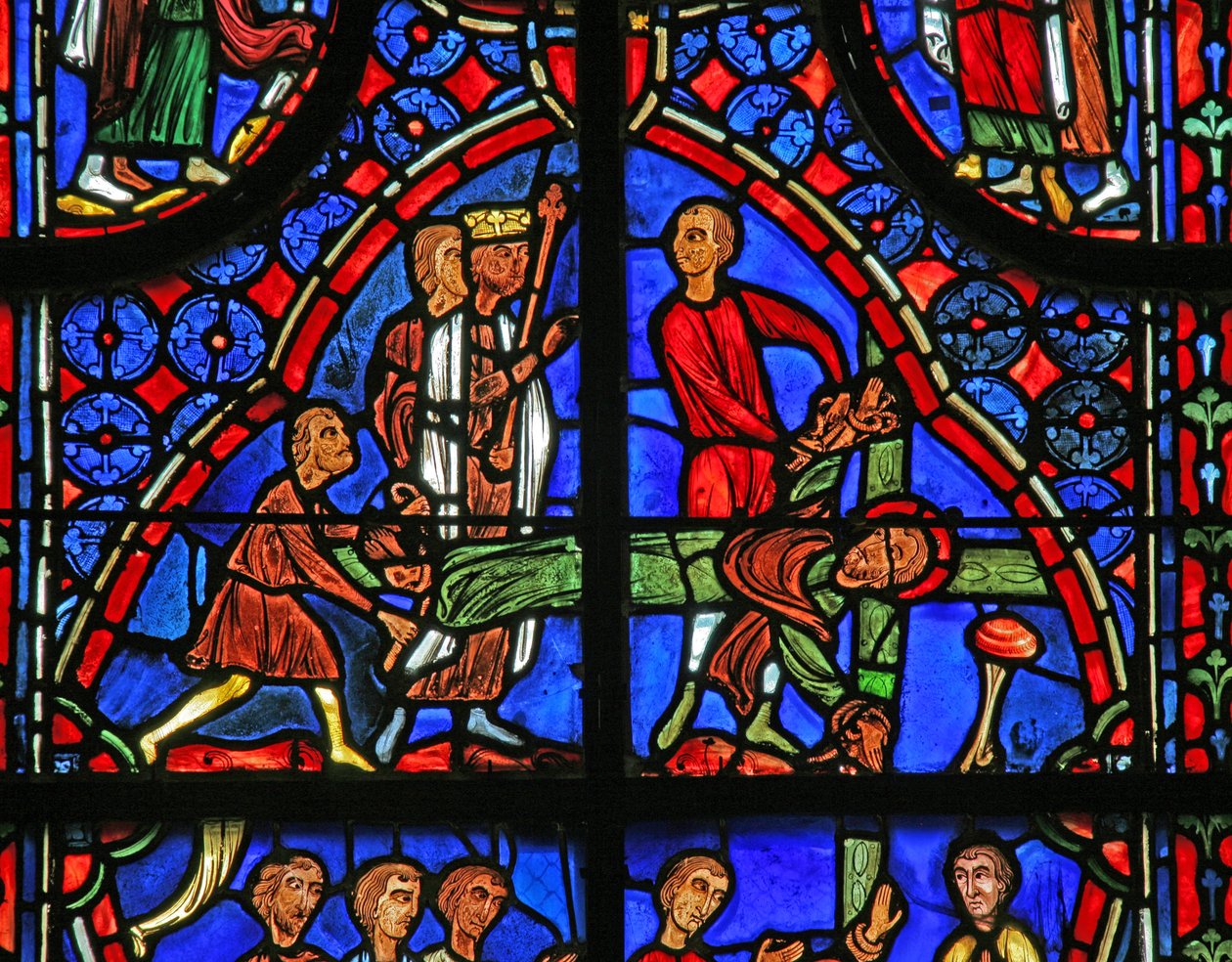 A Szent Andrást ábrázoló w11 ablak levált a keresztről alkotó: French School