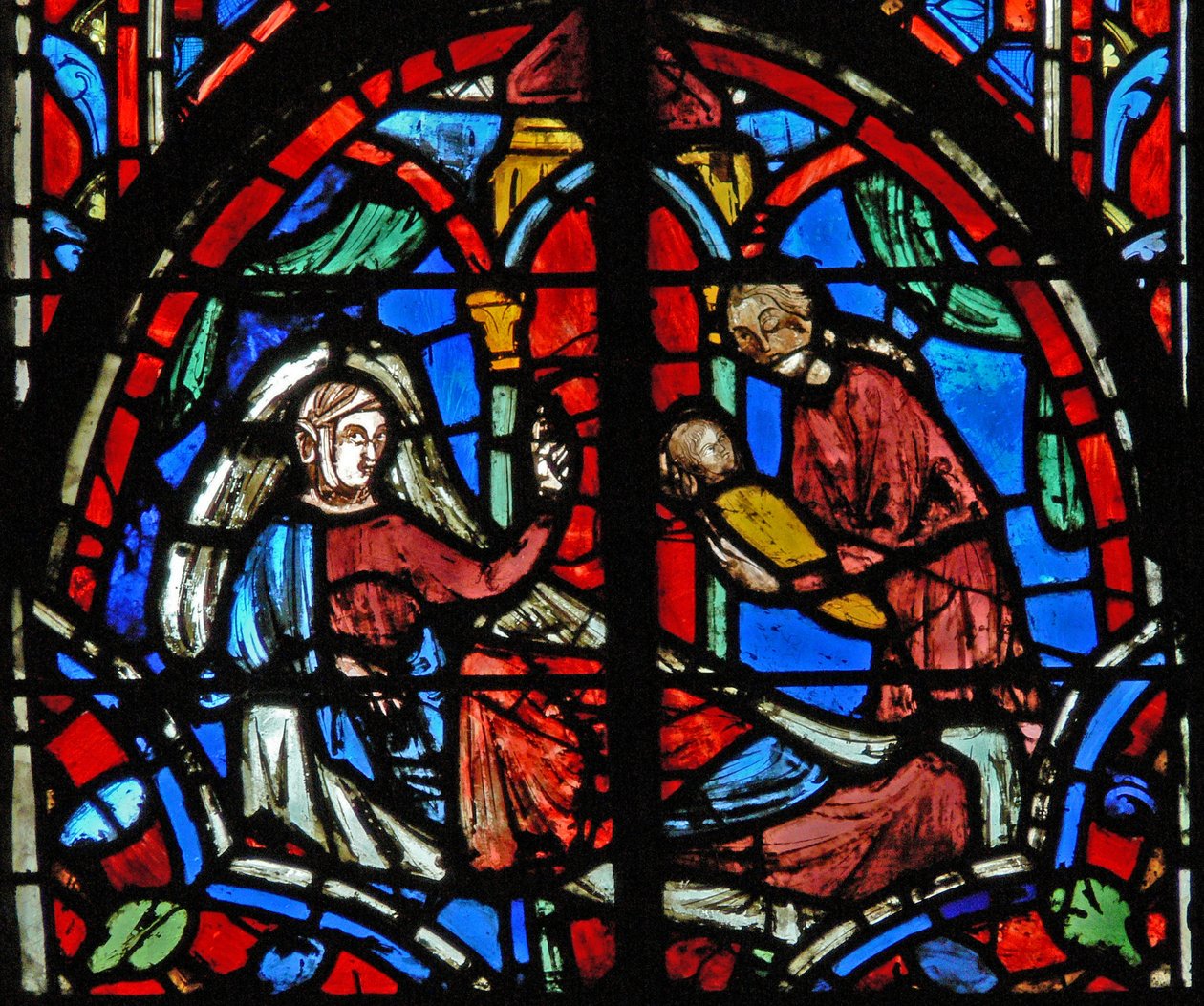 Window w11: Tobiass lányának születése, Tob I 9-10 alkotó: French School