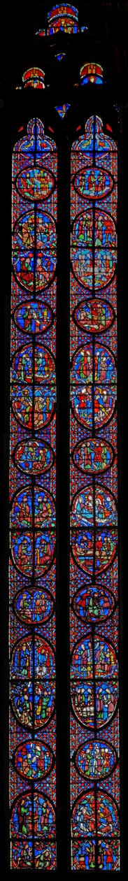 Window w11 Jeremiás (L) és Tóbiás (R) könyvei alkotó: French School