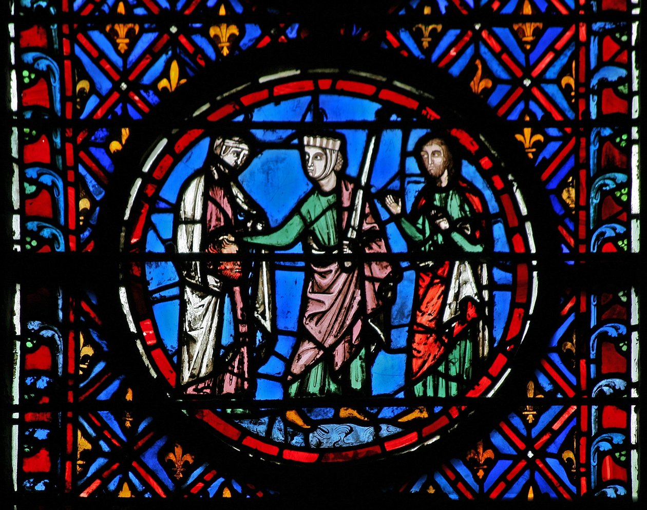 Ablak w12 Judith Holophernes fejét mutatja Judit XIII 19 alkotó: French School