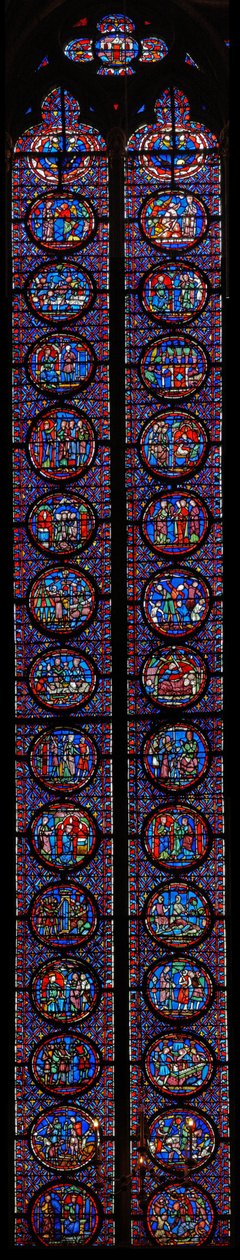 Window w12 Judit és Jób könyvei alkotó: French School